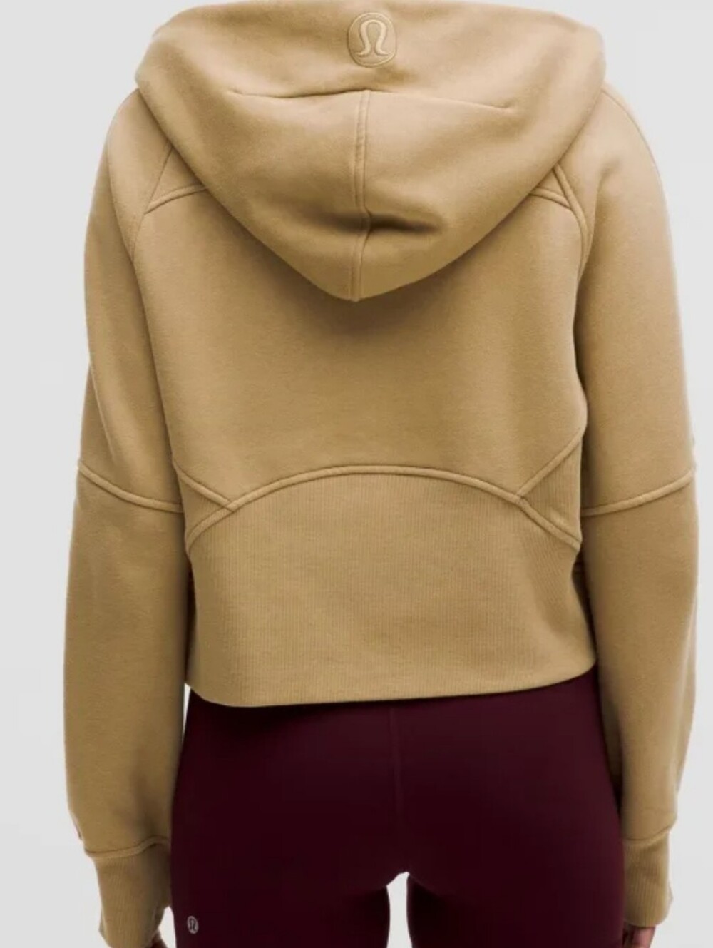 lululemon athletica Half-Zip Hooded Sweatshirt in Beige